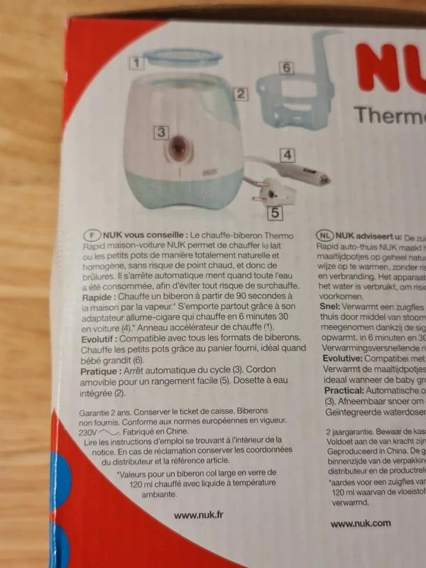 Fleswarmer NUK Thermo Rapid – Huis & Auto – compleet – photo 6